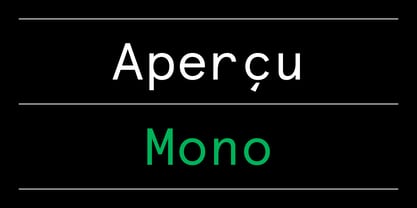 Apercu Mono Font Poster 1